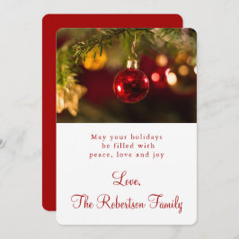 Cartão De Festividades Saudação de enfeites de natal