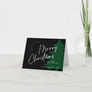 Cartão De Festividades Saudação de Feliz Natal Elegante Minimalista