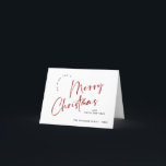 Cartão De Festividades Saudação de Feliz Natal Elegante Minimalista<br><div class="desc">Pode entrar em contato comigo se precisar de ajuda ou de um novo item. Eu respondo em breve.</div>