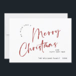 Cartão De Festividades Saudação de Feliz Natal Elegante Minimalista<br><div class="desc">Pode entrar em contato comigo se precisar de ajuda ou de um novo item. Eu respondo em breve.</div>