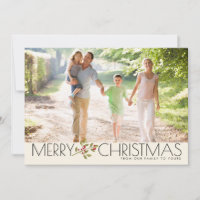 Saudação de Foto da Família de Feliz Natal Moderno