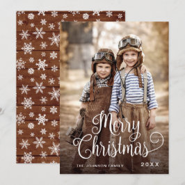 Cartão De Festividades Saudação de FOTO de Natal Moderno