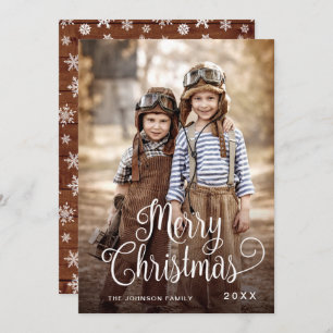 Cartão De Festividades Saudação de FOTO de Natal Moderno