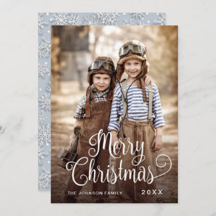 Cartão De Festividades Saudação de FOTO de Natal Moderno