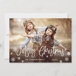 Cartão De Festividades Saudação de FOTO de Natal Moderno