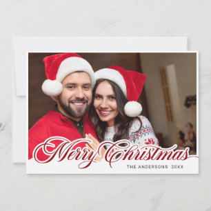 Cartão De Festividades Saudação de FOTO de Natal Moderno