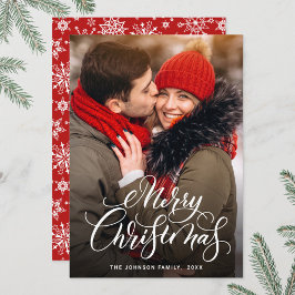 Cartão De Festividades Saudação de FOTO de Natal Moderno