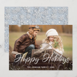 Cartão De Festividades Saudação de FOTO de Natal Moderno