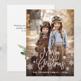 Cartão De Festividades Saudação de FOTO de Natal Moderno