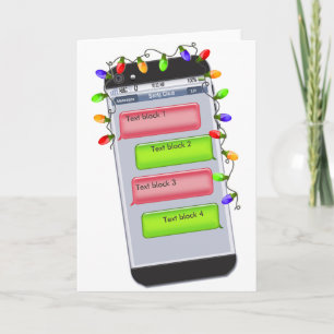 Cartão De Festividades Saudação de Mensagem de Texto de Natal PERSONALIZÁ