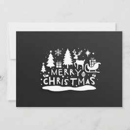 Cartão De Festividades Saudação de Natal alegre