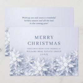 Cartão De Festividades Saudação de Natal Corporativo para Flocos de Neve