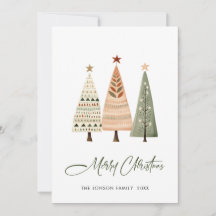 Saudação de Natal da árvore de pinheiro boêmico mi