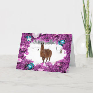 Cartão De Festividades Saudação de Natal de Férias Polamorosas