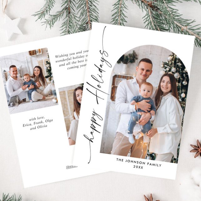 Cartão De Festividades Saudação de Natal do Na moda 3 FOTO Simplesmente E (Criador carregado)