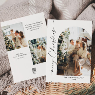 Cartão De Festividades Saudação de Natal do Na moda 3 FOTO Simplesmente E