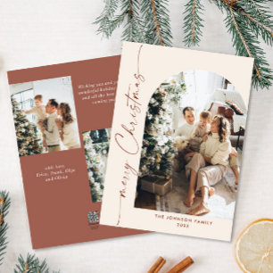 Cartão De Festividades Saudação de Natal do Na moda 3 FOTO Simplesmente E