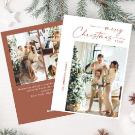 Cartão De Festividades Saudação de Natal do Simples Elegante Na moda 4 FO