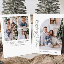 Cartão De Festividades Saudação de Natal do Simples Elegante Na moda 4 FO