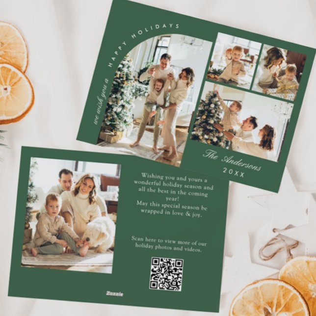 Cartão De Festividades Saudação de Natal do Simples Elegante Na moda 5 FO (Criador carregado)