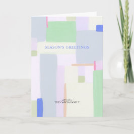 Cartão De Festividades Saudação de Natal em Pastel Artístico