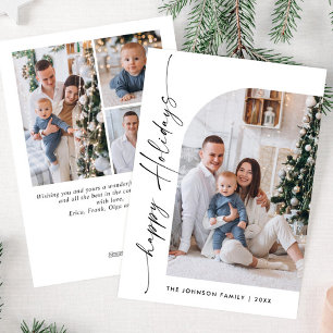 Cartão De Festividades Saudação de Natal Simples do Elegante Na moda 2 FO