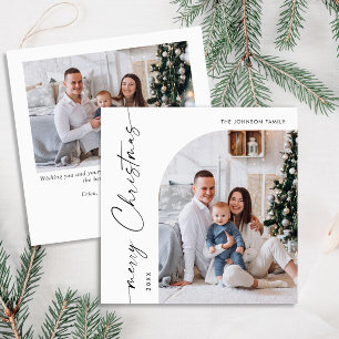 Cartão De Festividades Saudação de Natal Simples do Elegante Na moda 2 FO