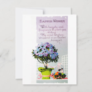Cartão De Festividades Saudação de Páscoa Vintage