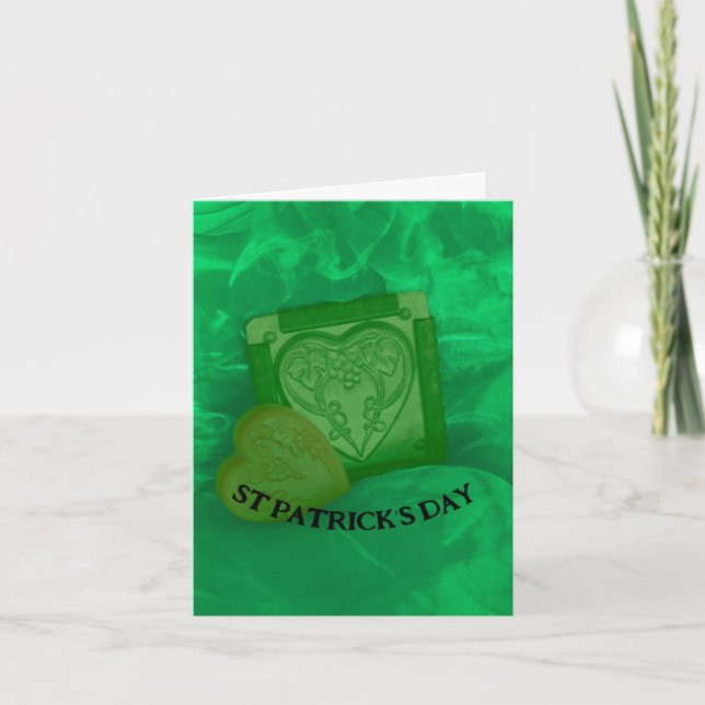 Cartão De Festividades Saudação do Dia de Patrick da rua. Feliz desejo. S (Frente)