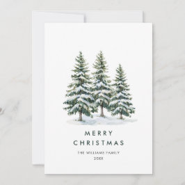 Cartão De Festividades Saudação Mínima da Árvore de Natal Elegante