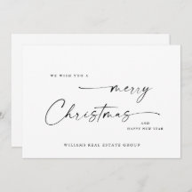 Saudação Mínima Elegante de Natal Corporativo