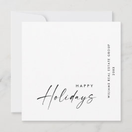 Cartão De Festividades Saudação Mínima Elegante de Natal Corporativo