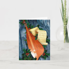 Cartão De Festividades Saudação Musical de Natal