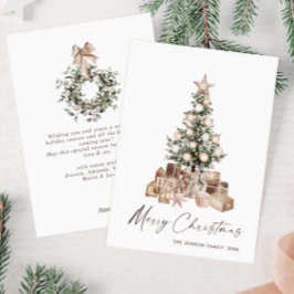 Cartão De Festividades Saudação Neutral de Pinheiros Boêmianos de Natal