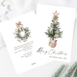 Cartão De Festividades Saudação Neutral de Pinheiros Boêmianos de Natal