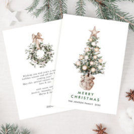 Cartão De Festividades Saudação Neutral de Pinheiros Boêmianos de Natal