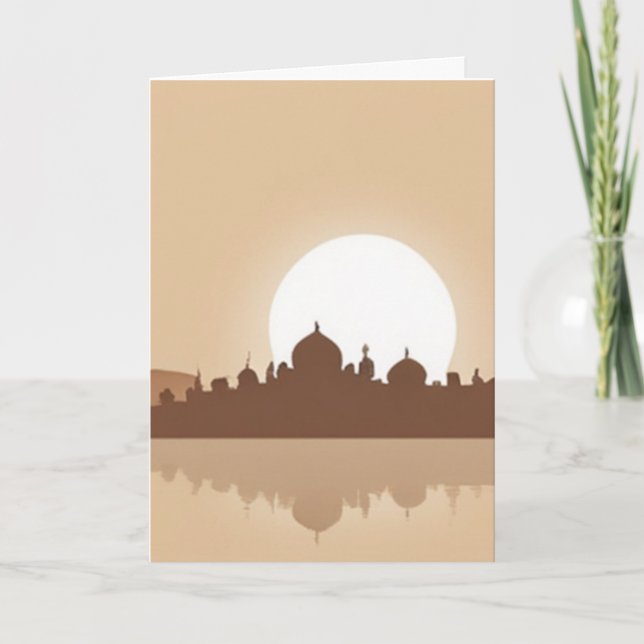 Cartão De Festividades Saudação Personalizada de Reflexão do Pôr do Sol n (Frente)