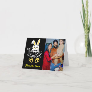 Cartão De Festividades Saudação personalizada do Felz pascoa Família Pe