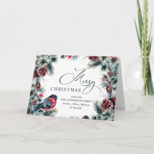 Cartão De Festividades Saudação Russa do Pinheiro de Natal