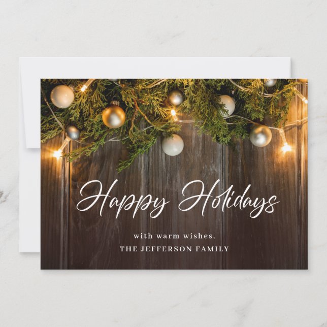 Cartão De Festividades Saudação Russa do Pinheiro de Natal (Frente)