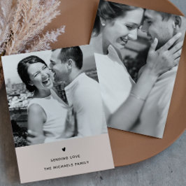 Cartão De Festividades Saudação Simples do Namorados de Taupe Natural do 