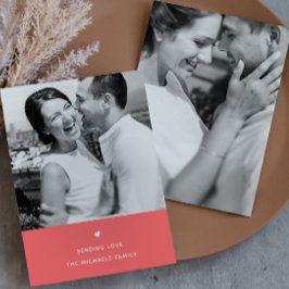 Cartão De Festividades Saudação Simples do Namorados Laranja