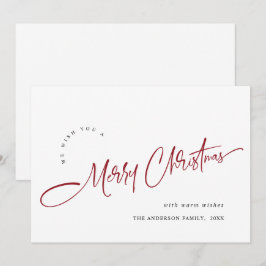 Cartão De Festividades Saudação Simples e Elegante de Natal