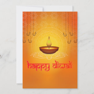 Cartão De Festividades Saudação tradicional do Diwali