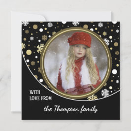 Cartão De Festividades Saudações Clássicas de Férias Modernas do Amor