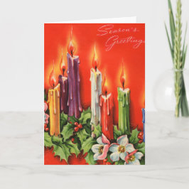 Cartão De Festividades Saudações Coloridas do CAndles Seasons