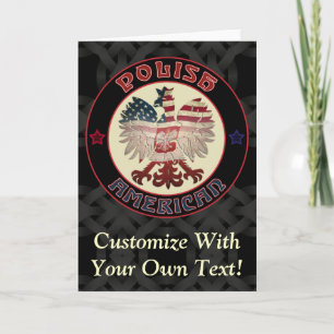 Cartão De Festividades Saudações da Águia Polonesa Americana