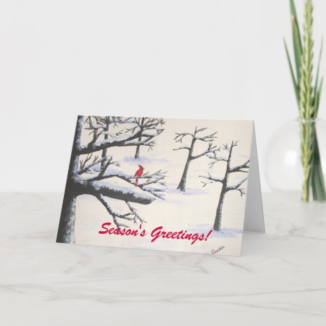 Cartão De Festividades Saudações da Estação (Frente)