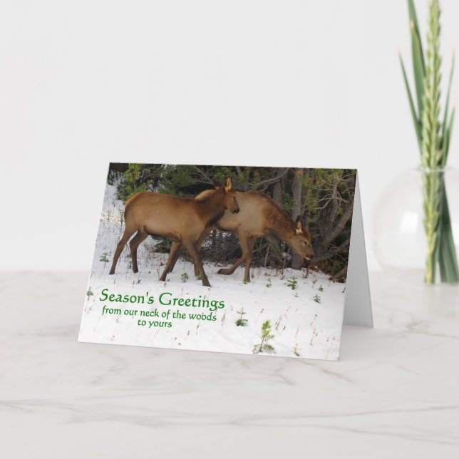 Cartão De Festividades Saudações da Estação (Frente)