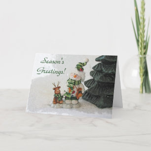 Cartão De Festividades Saudações da Estação